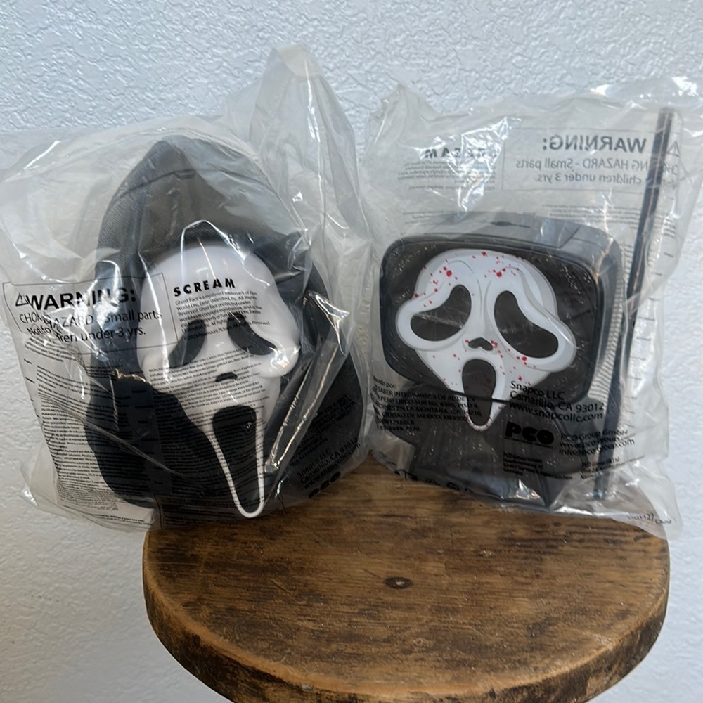 New in bag Ghost Face soda cup and popcorn bucket